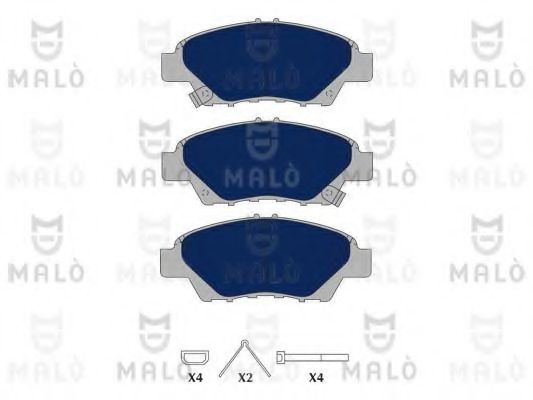 Комплект тормозных колодок, дисковый тормоз MALÒ 1051120