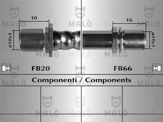 Тормозной шланг MALÒ 80145