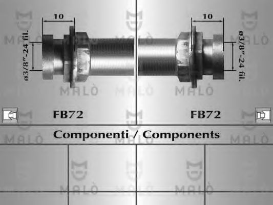 Тормозной шланг MALÒ 80432