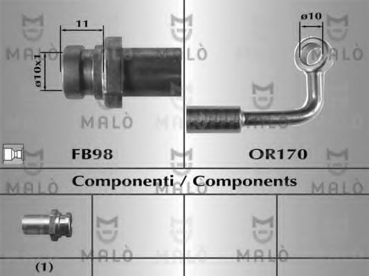 Тормозной шланг MALÒ 80642