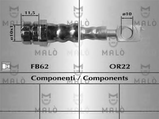 Тормозной шланг MALÒ 80852