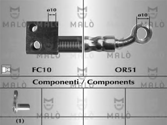 Тормозной шланг MALÒ 80976