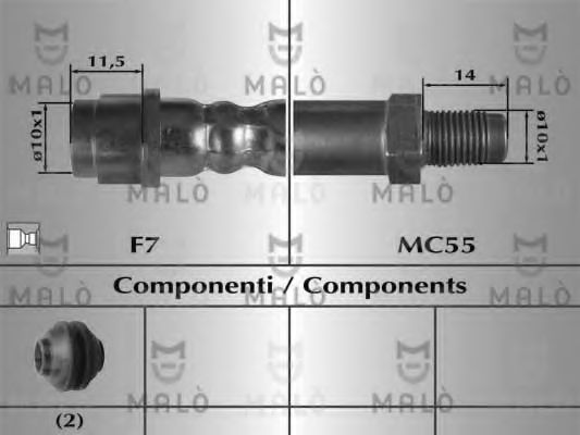 Тормозной шланг MALÒ 80999