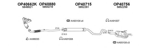 Система выпуска ОГ VENEPORTE 400374