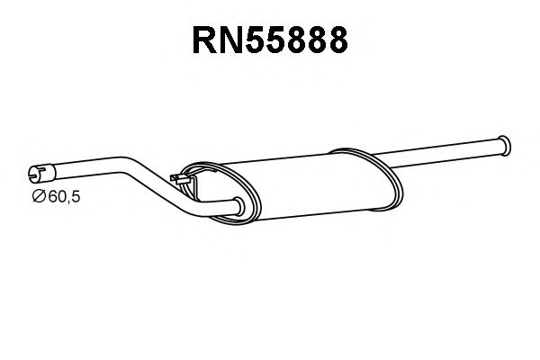 Предглушитель выхлопных газов VENEPORTE RN55888