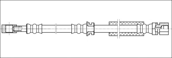 Тормозной шланг WOKING G1904.35
