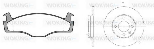 Комплект тормозов, дисковый тормозной механизм WOKING 80713.01