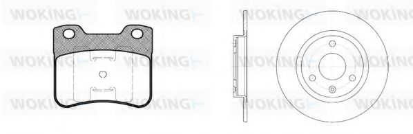 Комплект тормозов, дисковый тормозной механизм WOKING 83473.01