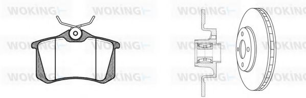 Комплект тормозов, дисковый тормозной механизм WOKING 83633.23