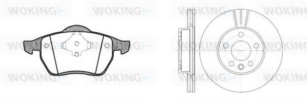 Комплект тормозов, дисковый тормозной механизм WOKING 82903.04