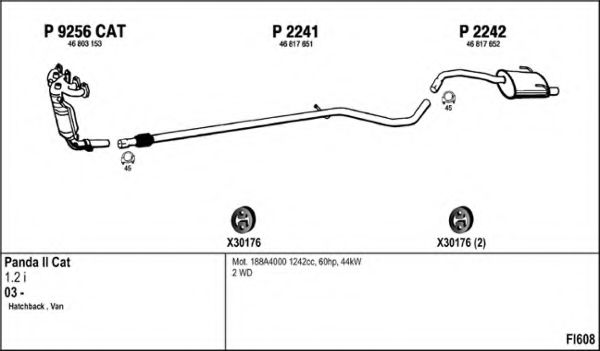 Система выпуска ОГ FENNO FI608
