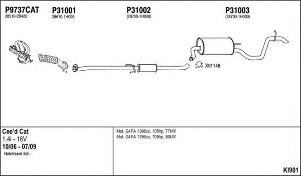 Система выпуска ОГ FENNO KI901