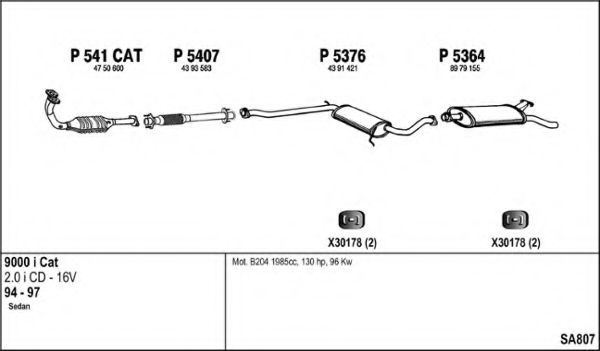 Система выпуска ОГ FENNO SA807
