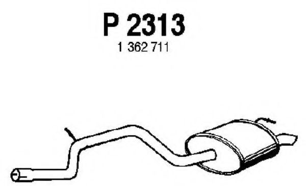 Глушитель выхлопных газов конечный FENNO P2313