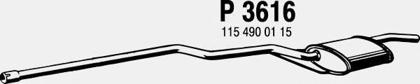 Средний глушитель выхлопных газов FENNO 3616