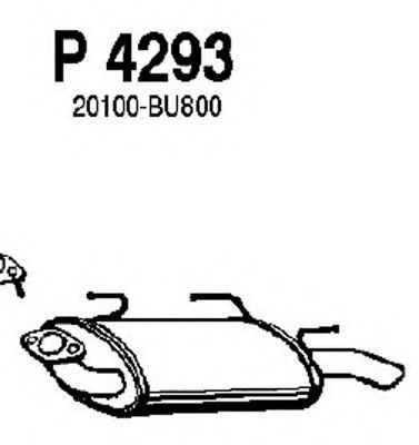 Глушитель выхлопных газов конечный FENNO P4293