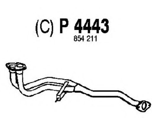 Труба выхлопного газа FENNO P4443