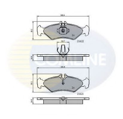 Комплект тормозных колодок, дисковый тормоз COMLINE CBP0453