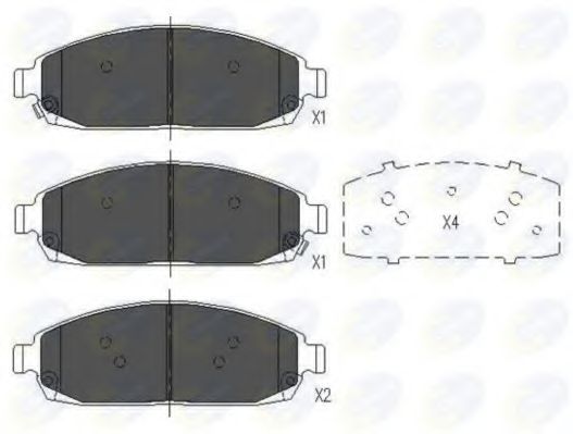 Комплект тормозных колодок, дисковый тормоз COMLINE CBP36028