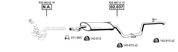Система выпуска ОГ ASMET ME012610