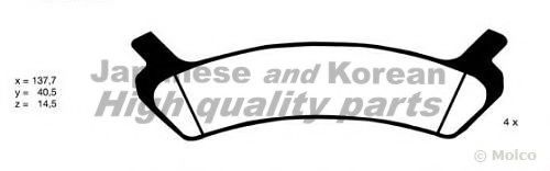 Комплект тормозных колодок, дисковый тормоз ASHUKI 1083-1050