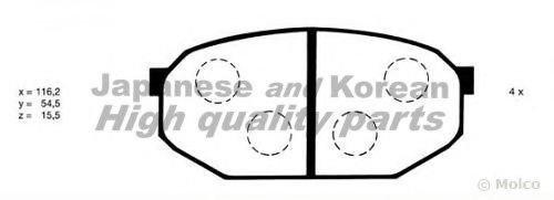 Комплект тормозных колодок, дисковый тормоз ASHUKI C009-01