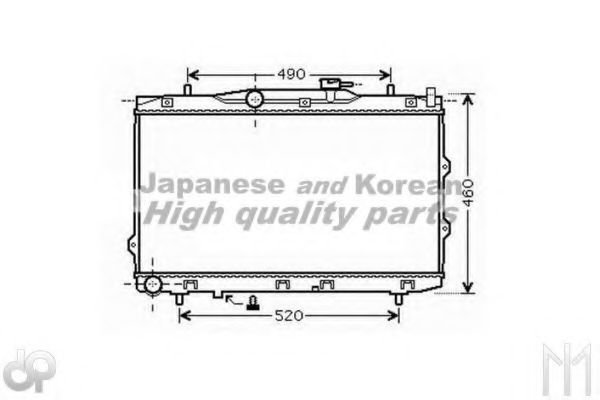 Радиатор, охлаждение двигателя ASHUKI I250-43