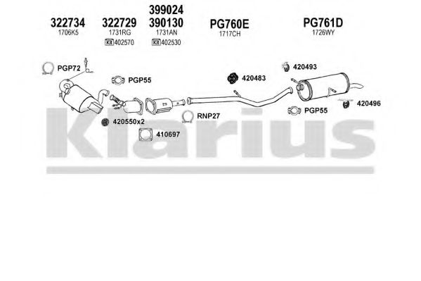 Система выпуска ОГ KLARIUS 631283U