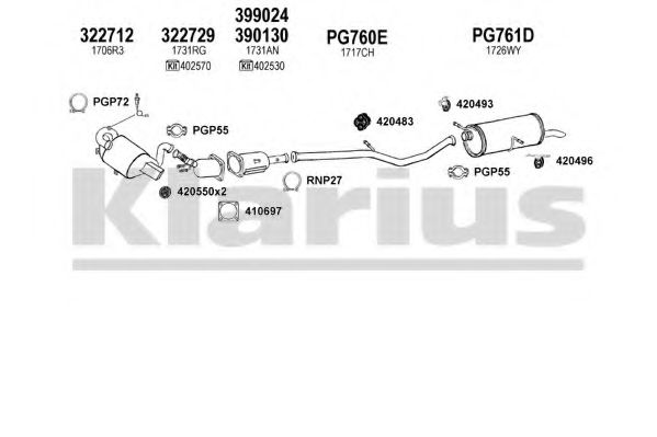 Система выпуска ОГ KLARIUS 631284U