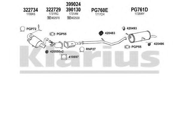 Система выпуска ОГ KLARIUS 631277U