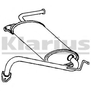 Глушитель выхлопных газов конечный KLARIUS 240062