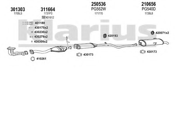 Система выпуска ОГ KLARIUS 630830E