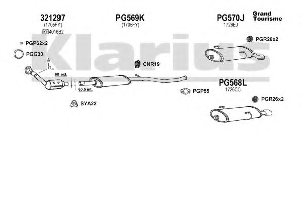 Система выпуска ОГ KLARIUS 630566U