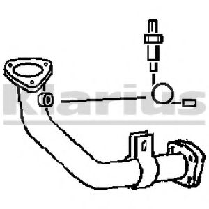 Труба выхлопного газа KLARIUS 301573