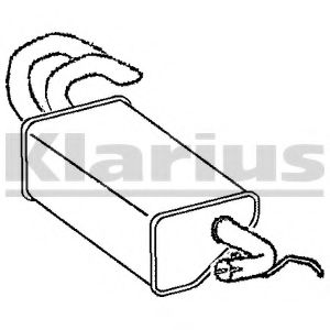 Глушитель выхлопных газов конечный KLARIUS LR186A