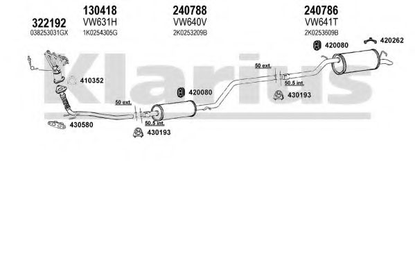 Система выпуска ОГ KLARIUS 931210E