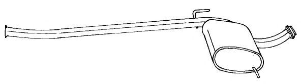 Средний глушитель выхлопных газов TESH 230338