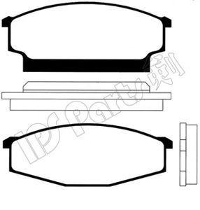 Комплект тормозных колодок, дисковый тормоз IPS Parts IBD-1132