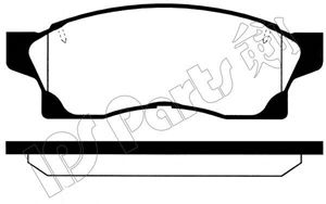 Комплект тормозных колодок, дисковый тормоз IPS Parts IBD-1258