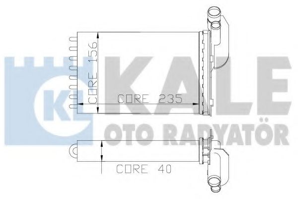 Теплообменник, отопление салона KALE OTO RADYATÖR 110000