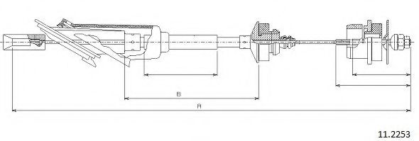 Трос, управление сцеплением PEX 50720