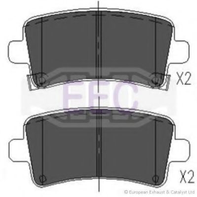 Комплект тормозных колодок, дисковый тормоз EEC BRP1697