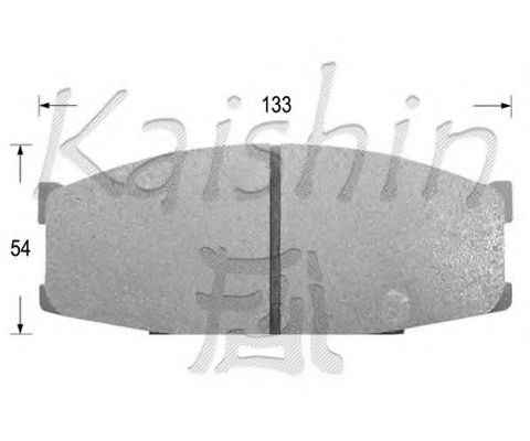 Комплект тормозных колодок, дисковый тормоз KAISHIN D6015