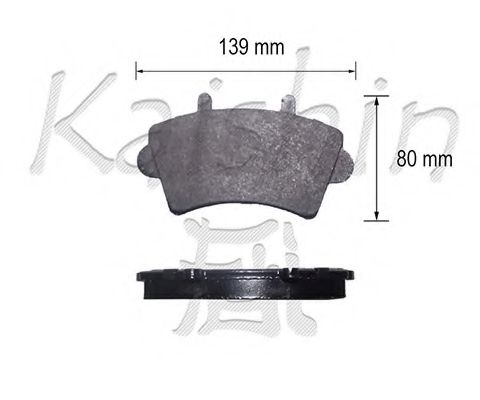 Комплект тормозных колодок, дисковый тормоз KAISHIN FK1303