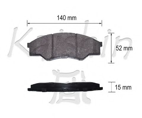 Комплект тормозных колодок, дисковый тормоз KAISHIN FK2275