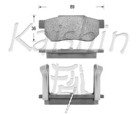 Комплект тормозных колодок, дисковый тормоз KAISHIN FK5042