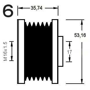 Механизм свободного хода генератора RPK 0380653