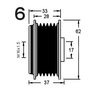 Механизм свободного хода генератора RPK 0381253