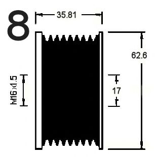 Механизм свободного хода генератора CEVAM 14250