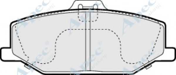 Комплект тормозных колодок, дисковый тормоз APEC braking PAD1123